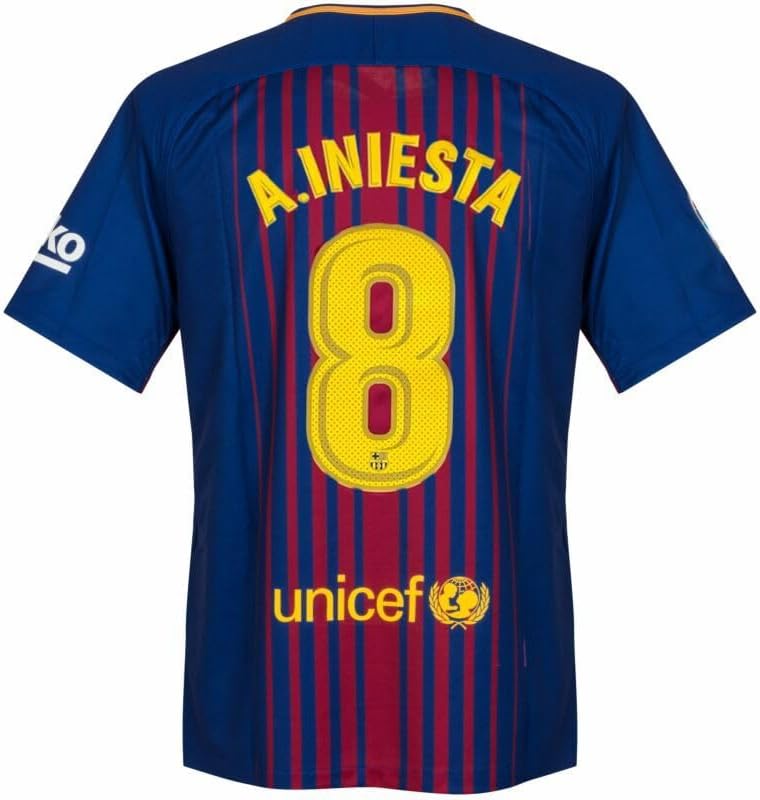Andres Iniesta #8 Home Soccer Jersey 17/18 (Large) Blue/Red: Buy Andres Iniesta #8 Home Soccer Jersey 17/18 (Large) Blue/Red: Buy